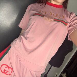 Source Unknown Pink and Red Track Pants & Joggers